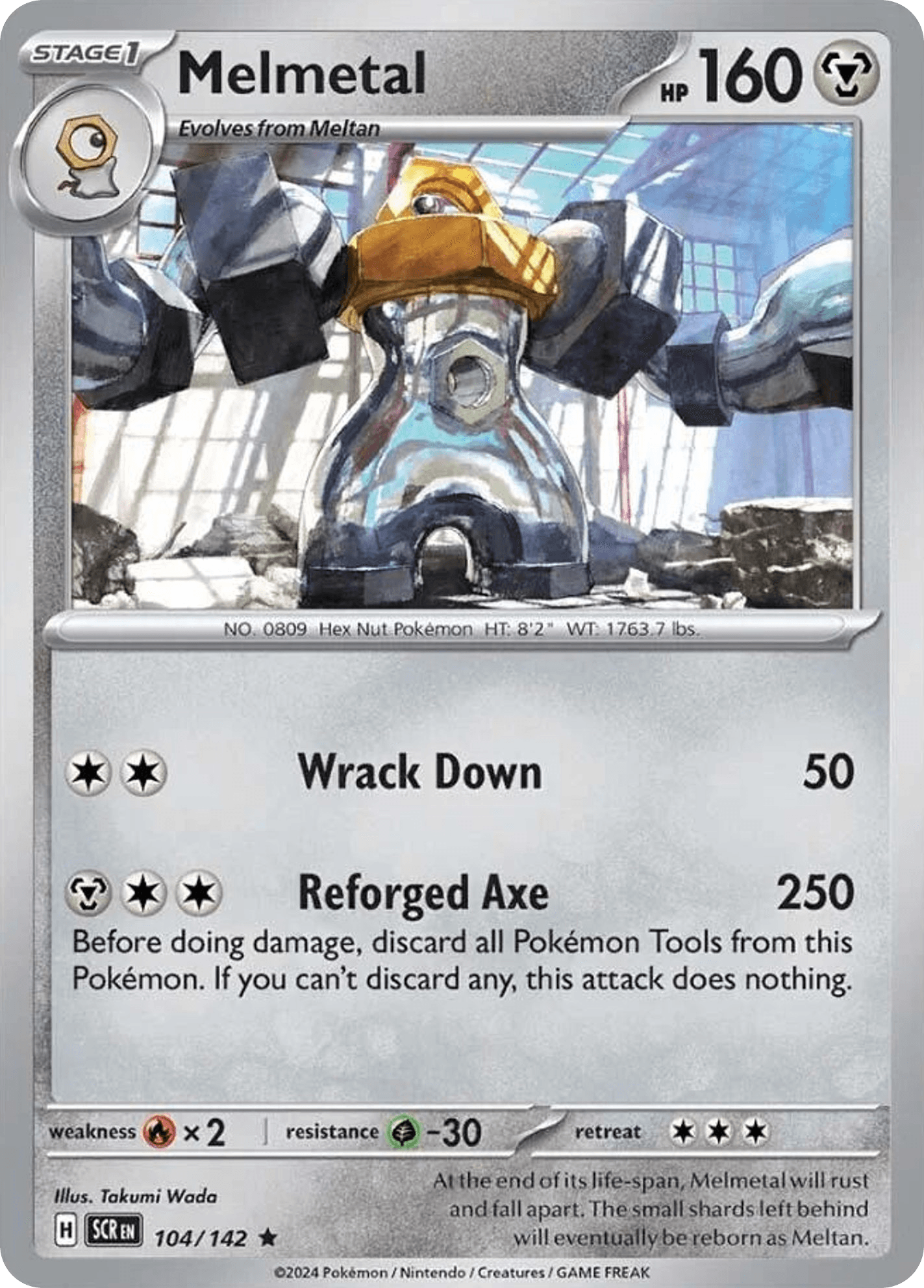 Carta Pokémon Melmetal 104 de Stellar Crown