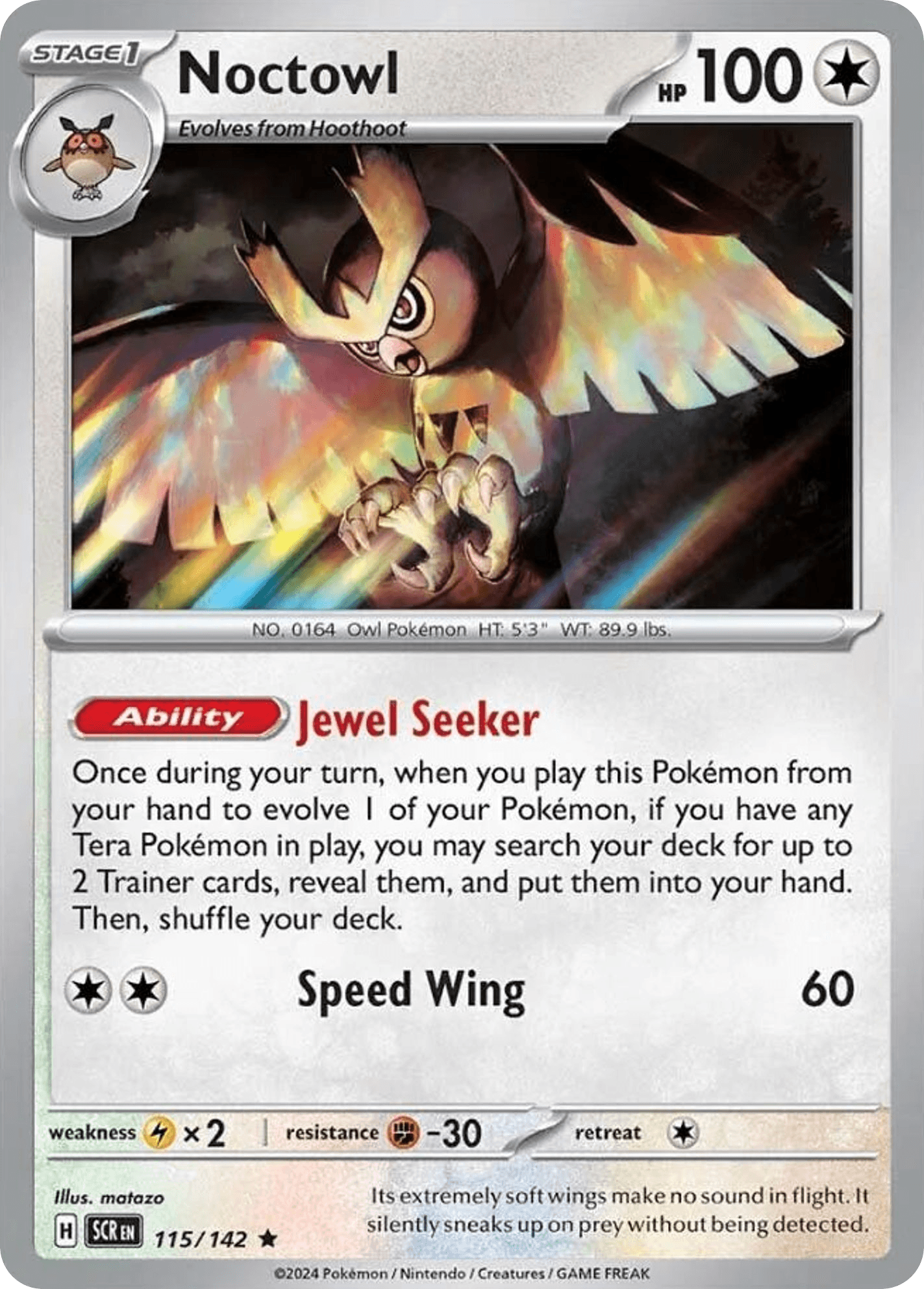 Carta Pokémon Noctowl 115