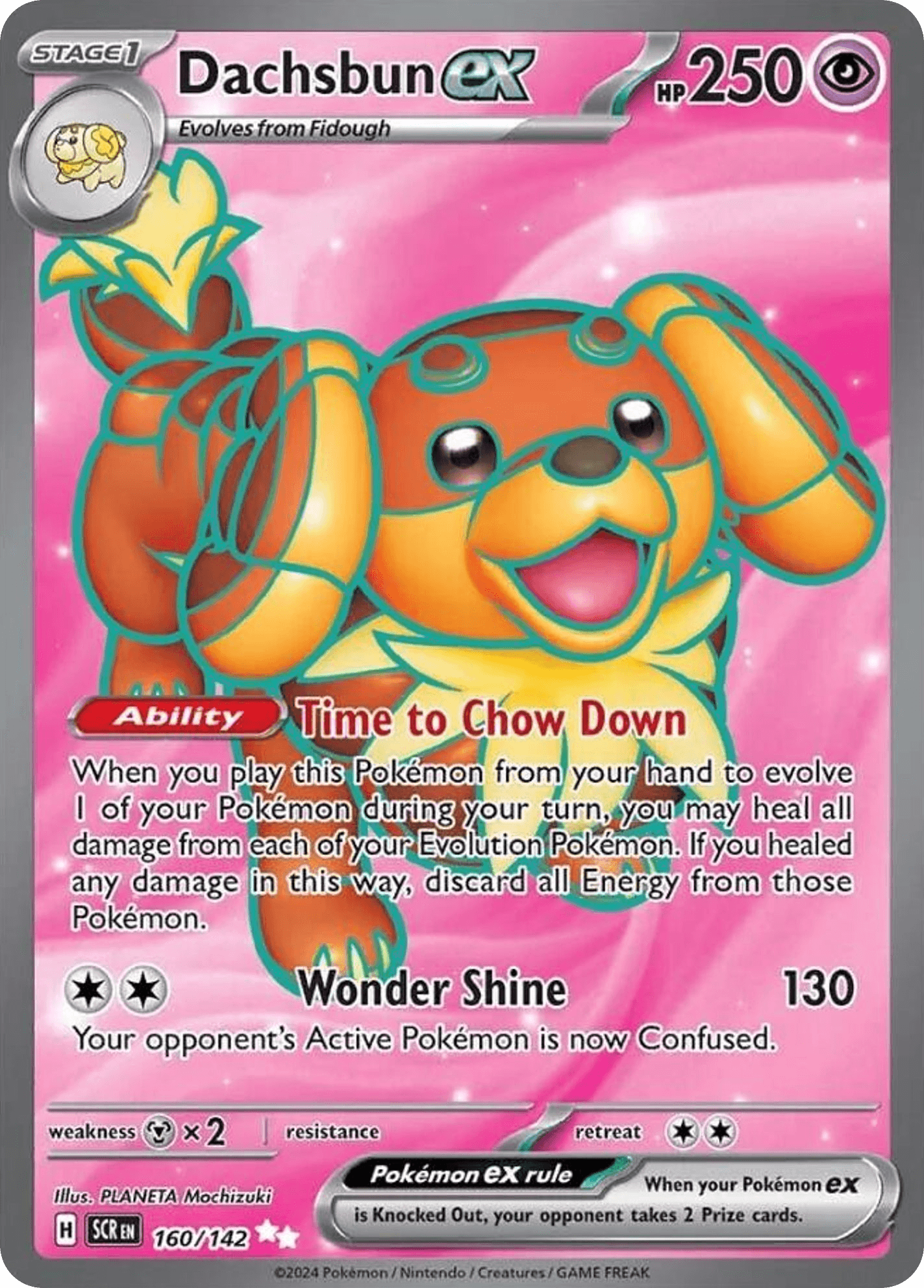Carta Pokémon Dachsbun ex 160
