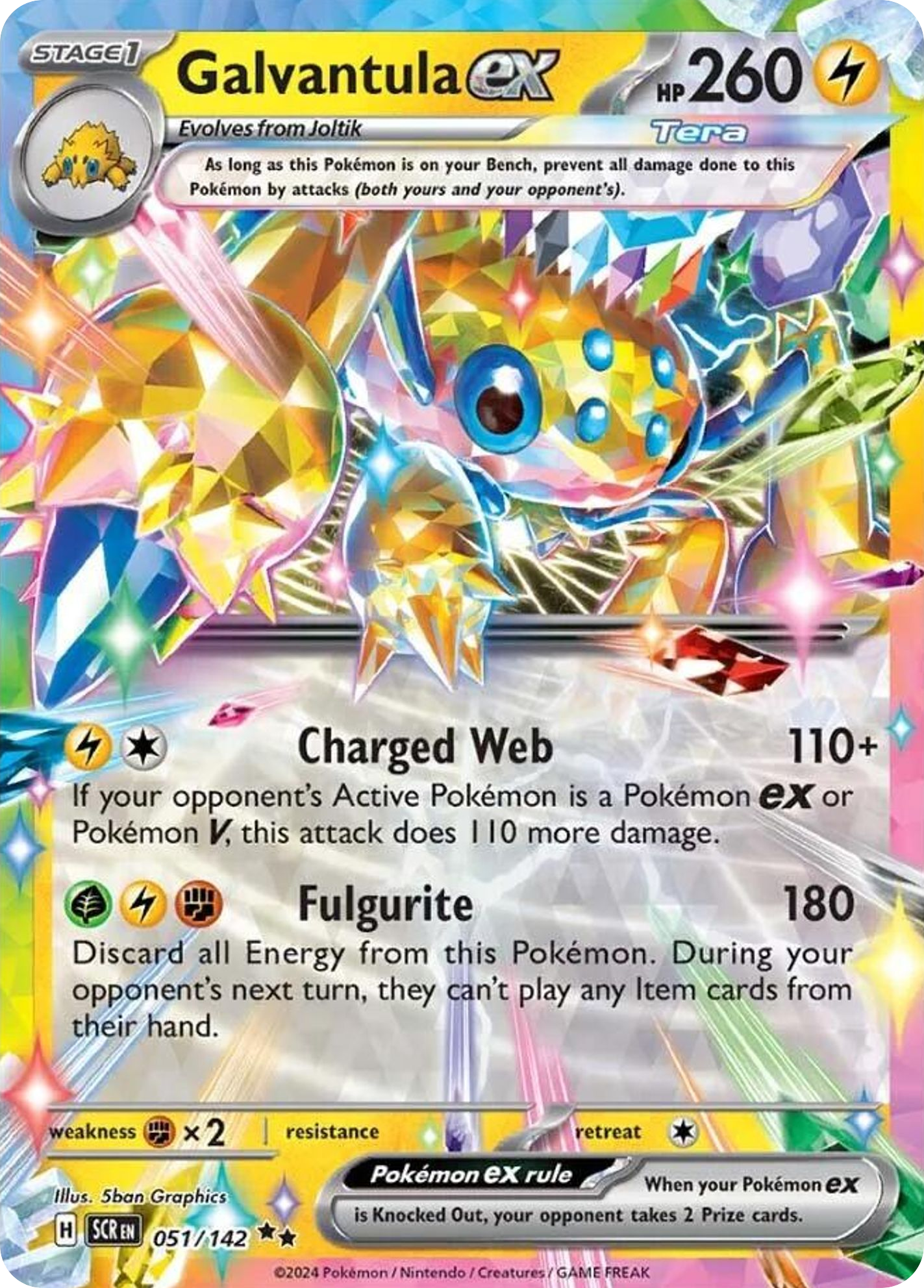 Carta Pokémon Galvantula ex
