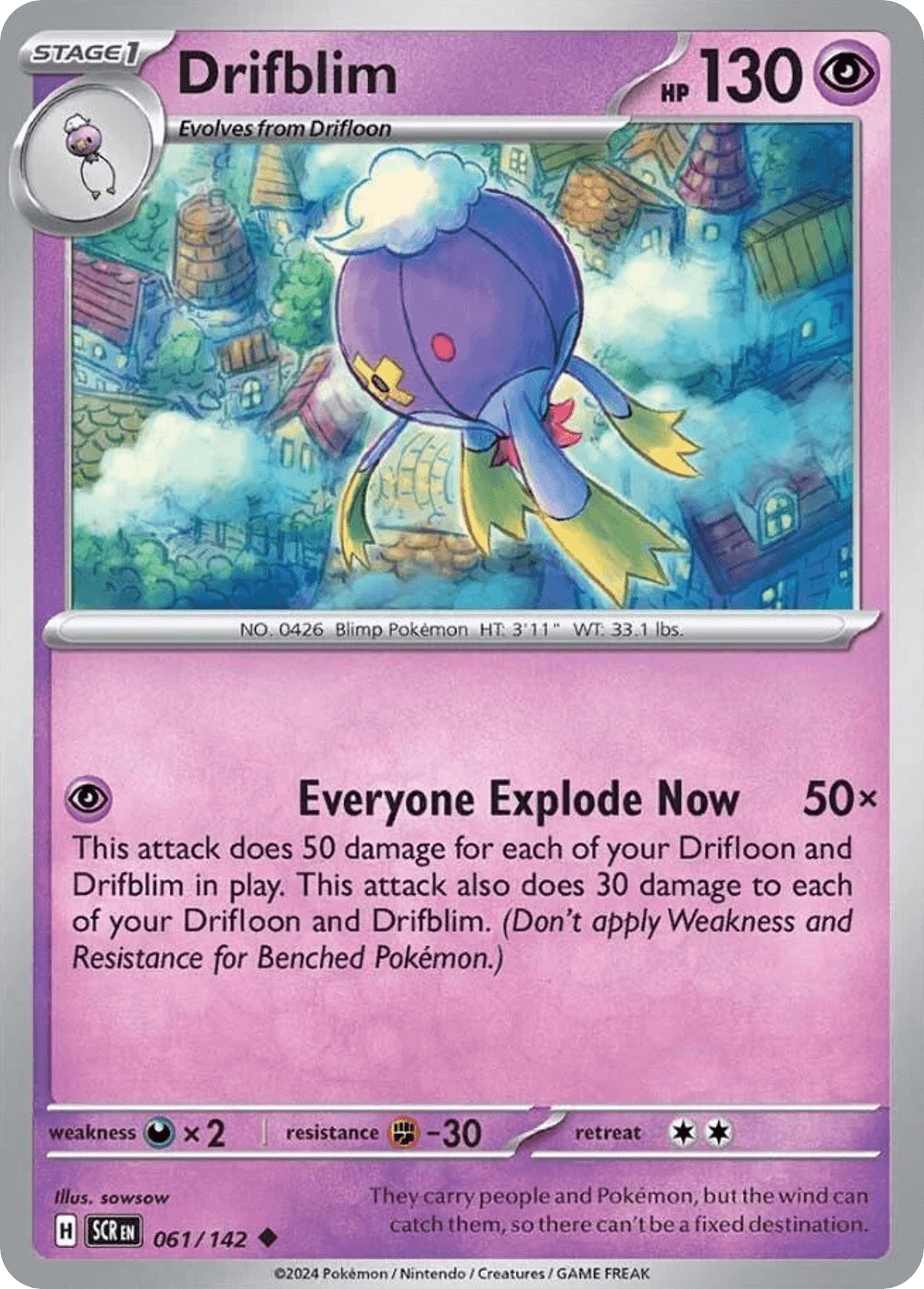 Carta Pokémon Drifblim