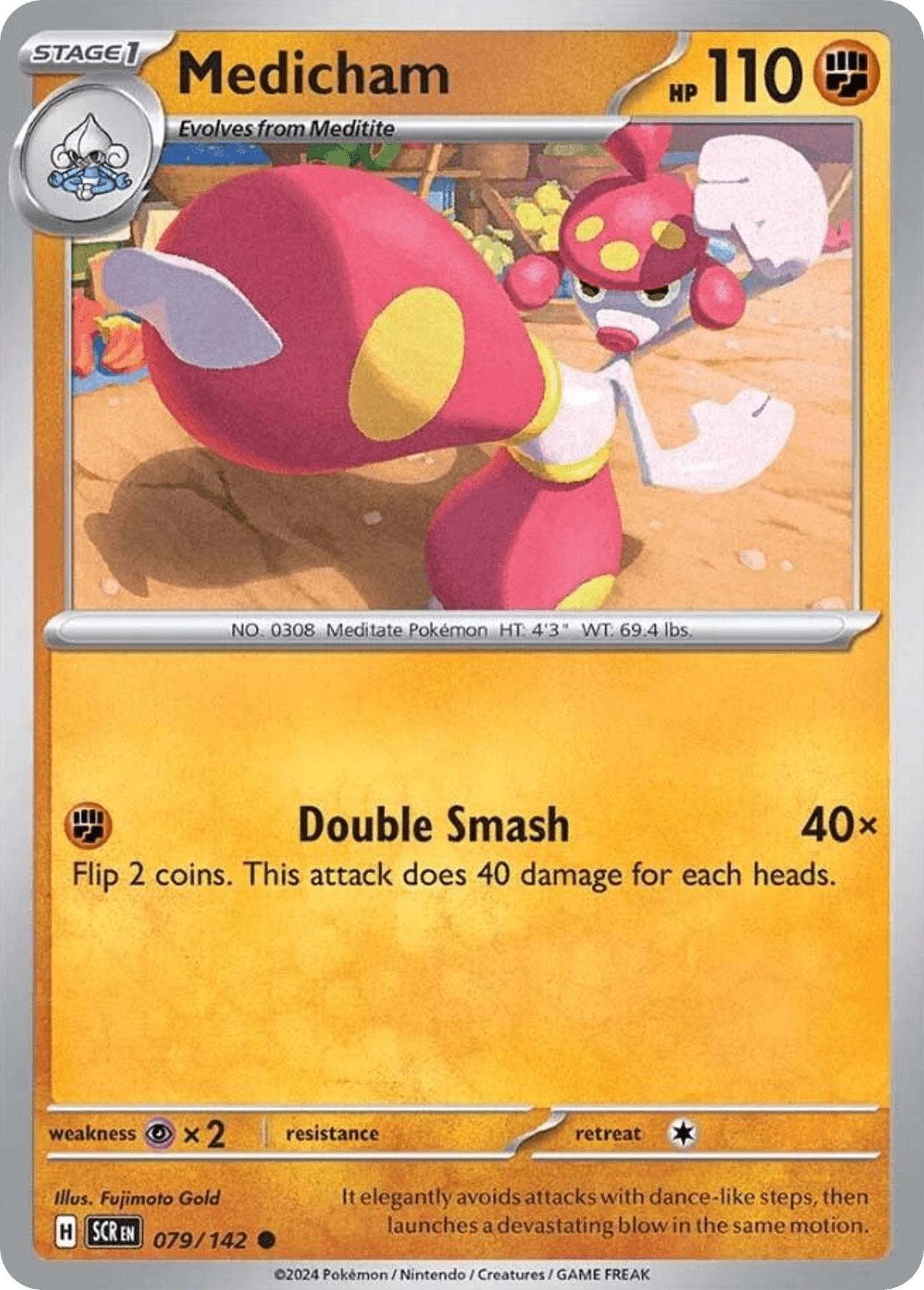 Carta Pokémon Medicham 79