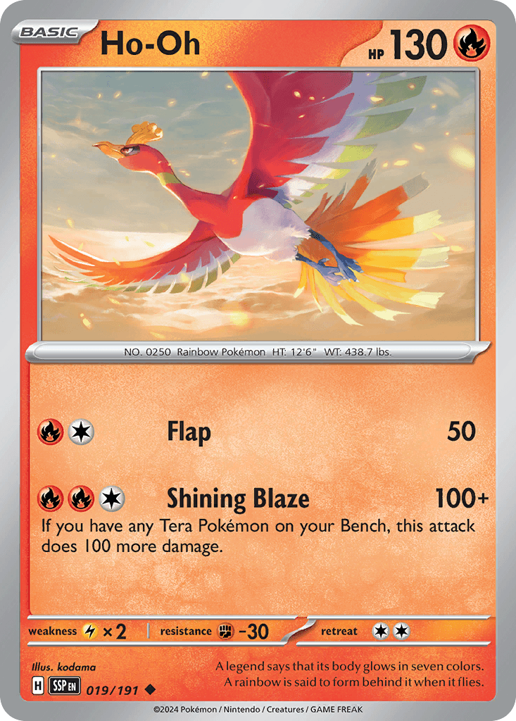 Carta Pokémon Ho-Oh 19