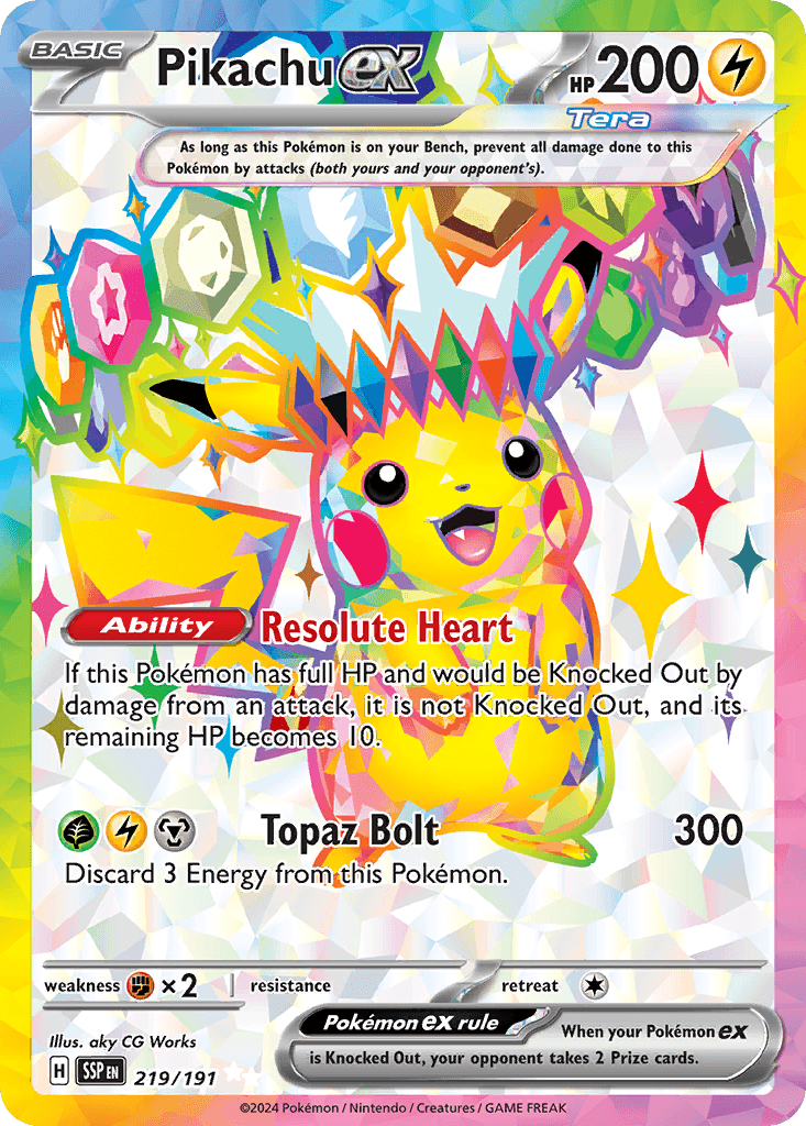 Carta Pokémon Pikachu ex