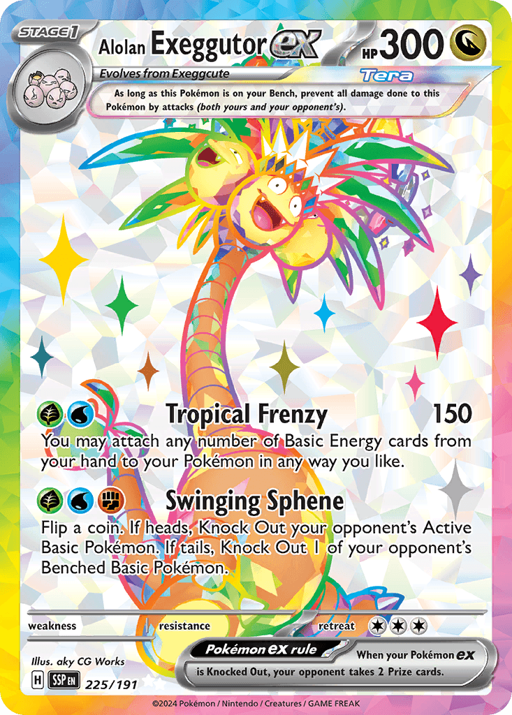 Carta Pokémon Alolan Exeggutor ex