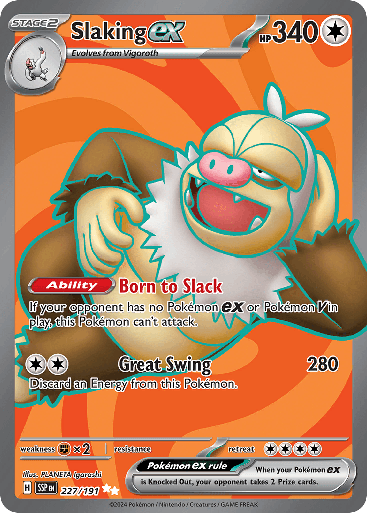 Carta Pokémon Slaking ex 227
