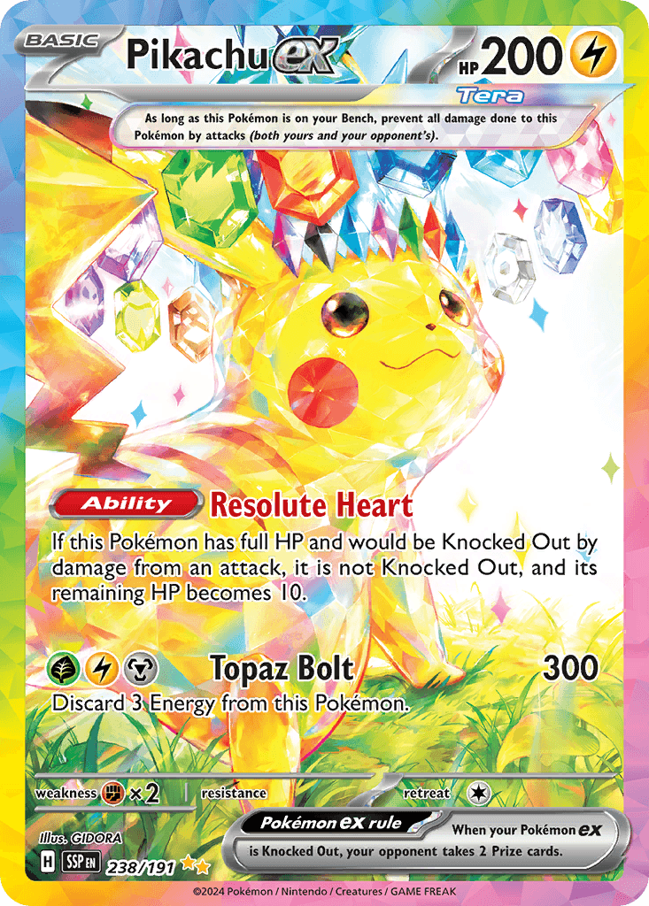 Carta Pokémon Pikachu ex