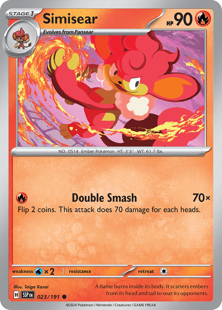 Carta Pokémon Simisear 23