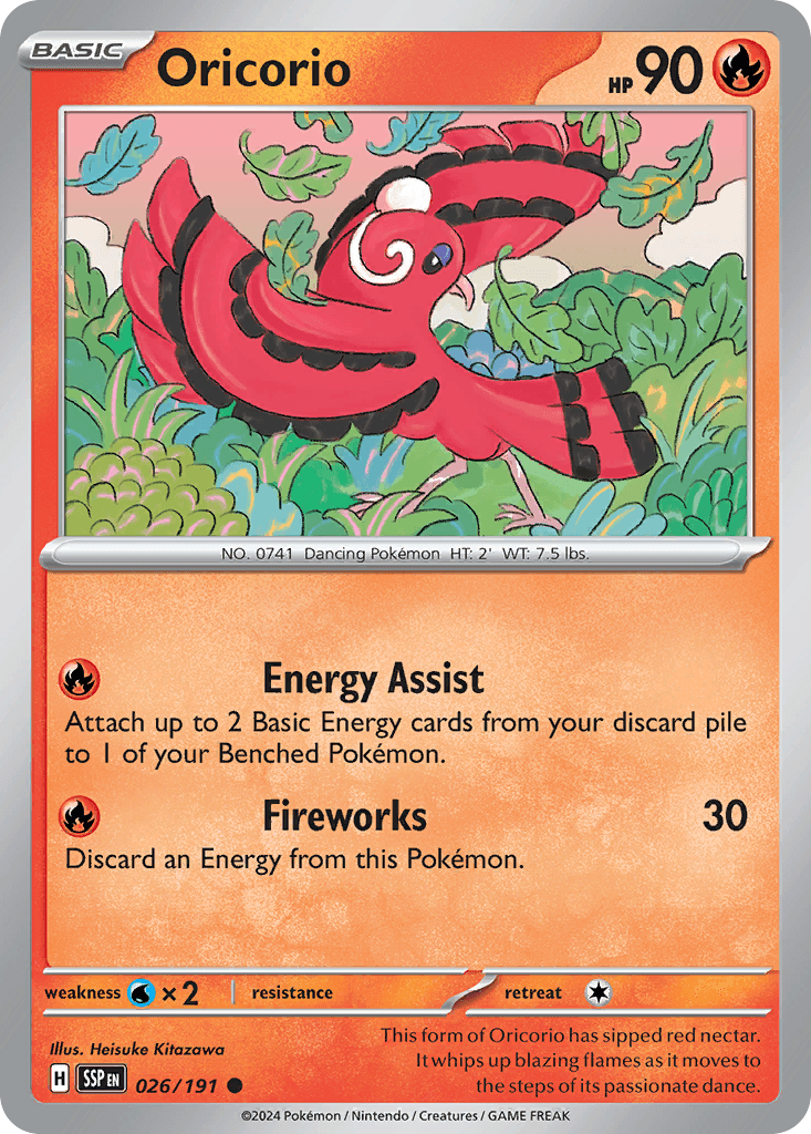 Carta Pokémon Oricorio