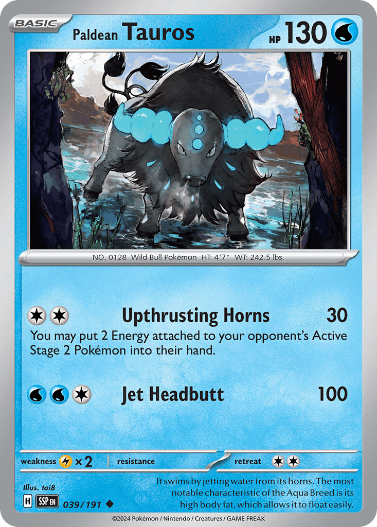 Carta Pokémon Paldean Tauros 39