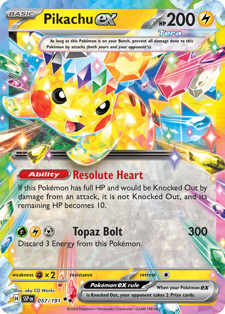 Carta Pokémon Pikachu ex