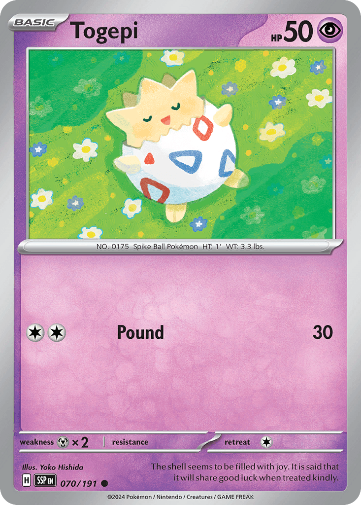 Carta Pokémon Togepi 70