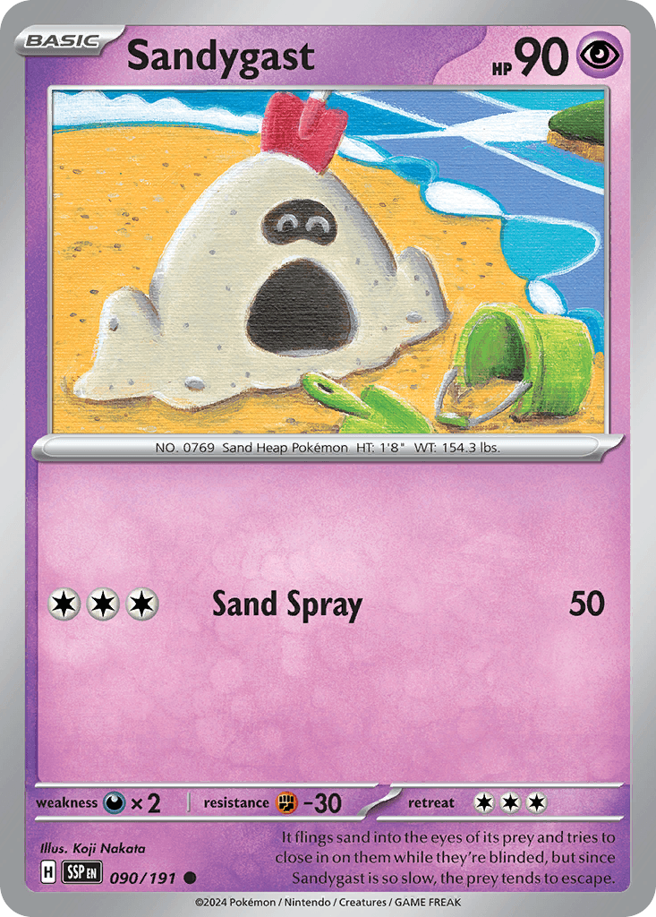 Carta Pokémon Sandygast 90