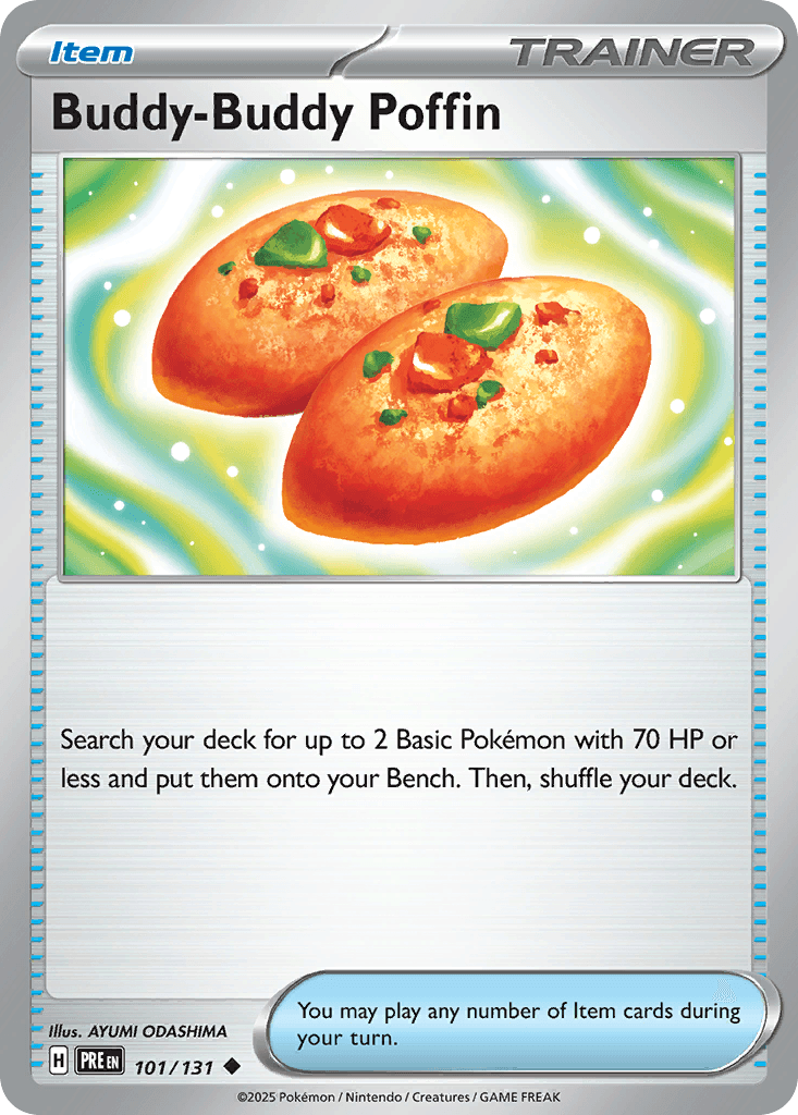 Carta Pokémon Buddy-Buddy Poffin 101 de Prismatic Evolutions