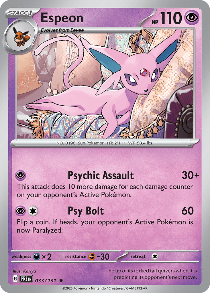 Carta Pokémon Espeon 33