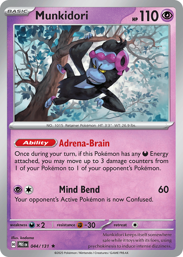 Carta Pokémon Munkidori 44