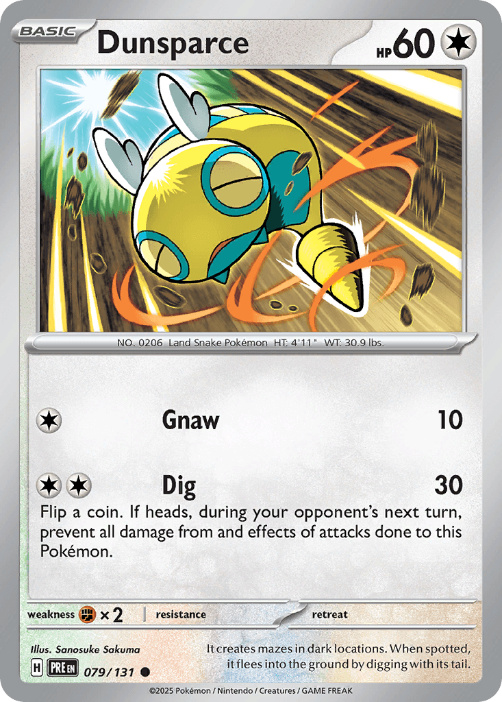 Carta Pokémon Dunsparce