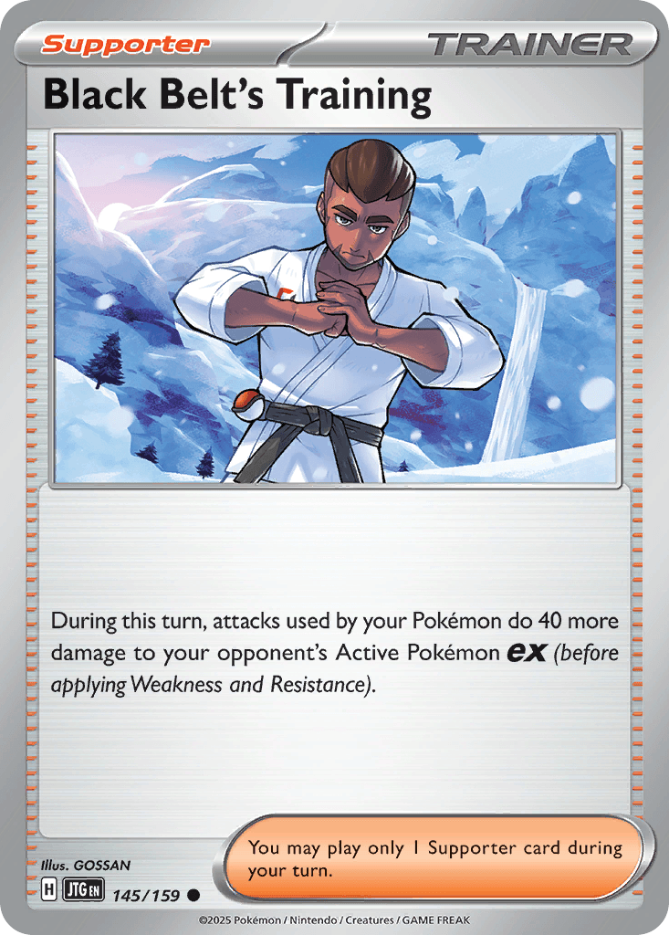 Carta Pokémon Black Belt's Training 145