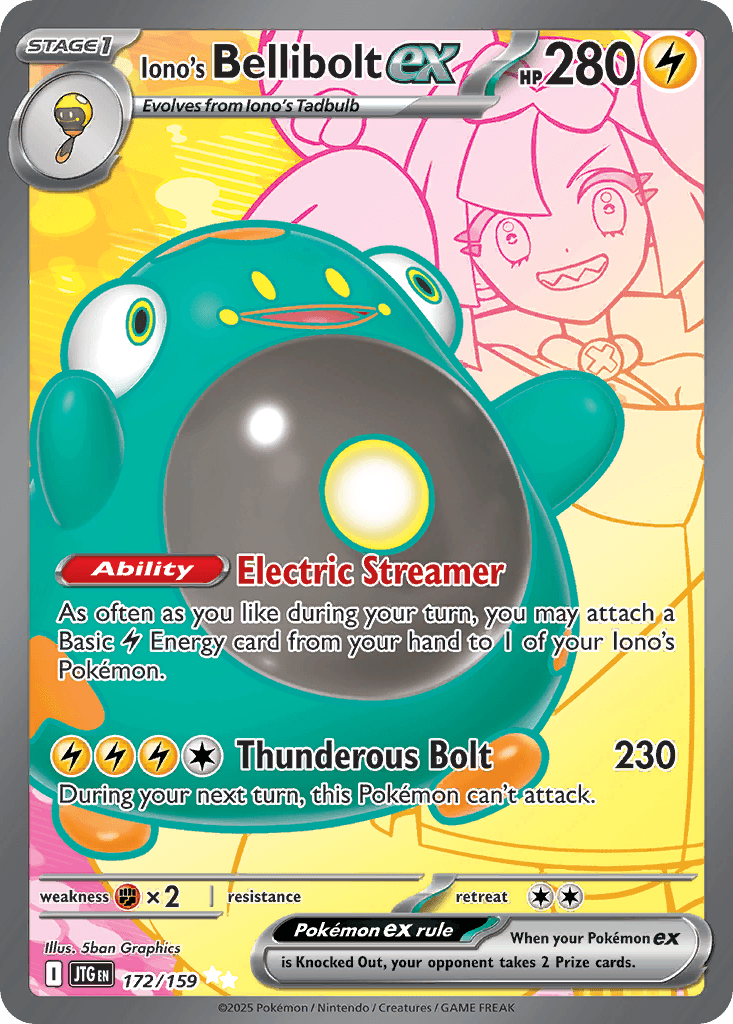 Carta Pokémon Iono's Bellibolt ex 172