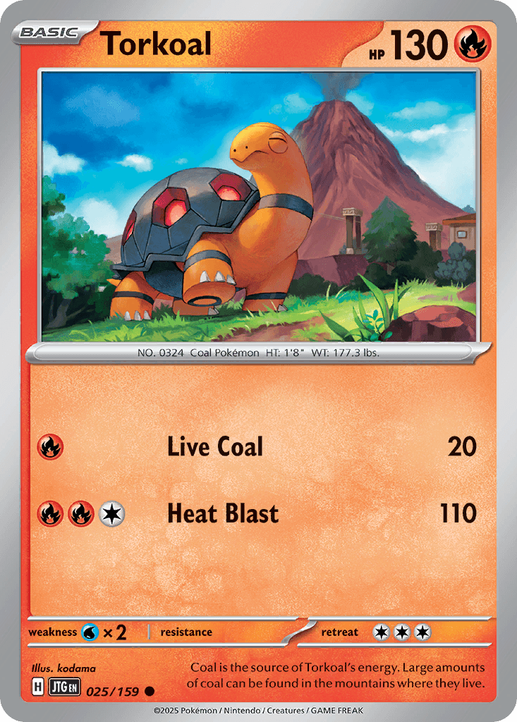 Carta Pokémon Torkoal 25