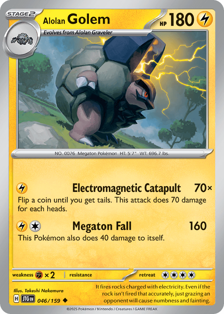 Carta Pokémon Alolan Golem