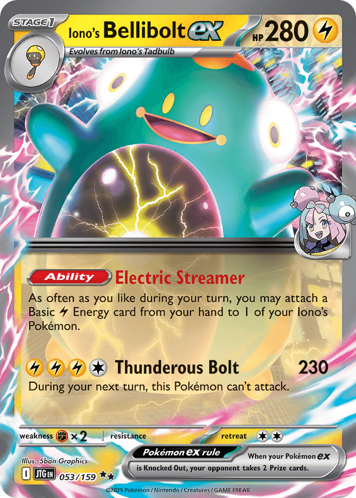 Carta Pokémon Iono's Bellibolt ex 53