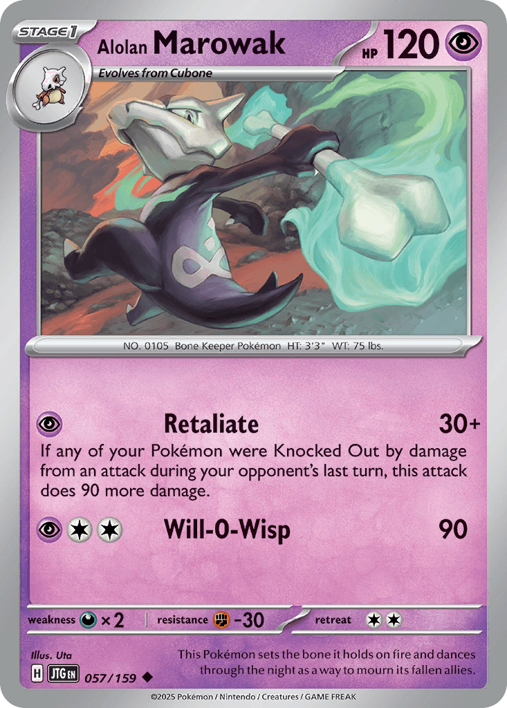 Carta Pokémon Alolan Marowak 57