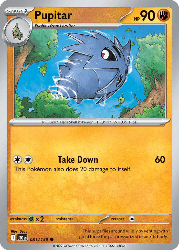 Carta Pokémon Pupitar