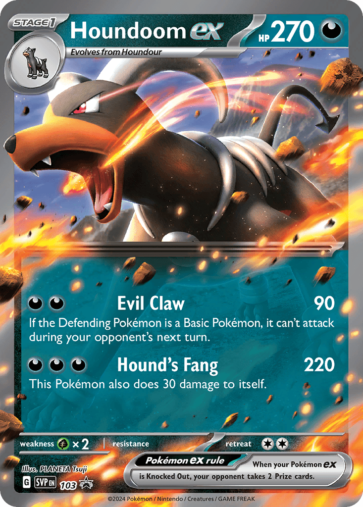 Carta Pokémon Houndoom ex 103