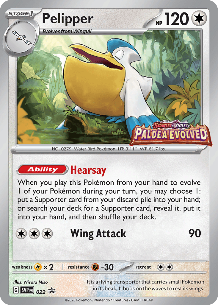 Carta Pokémon Pelipper 22
