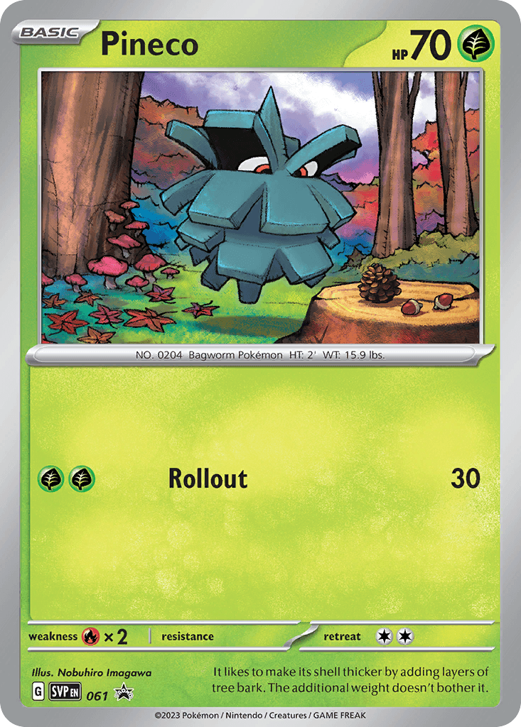 Carta Pokémon Pineco 61