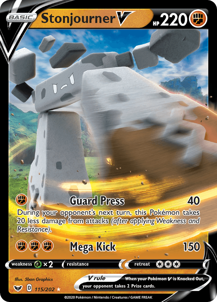 Carta Pokémon Stonjourner V 115