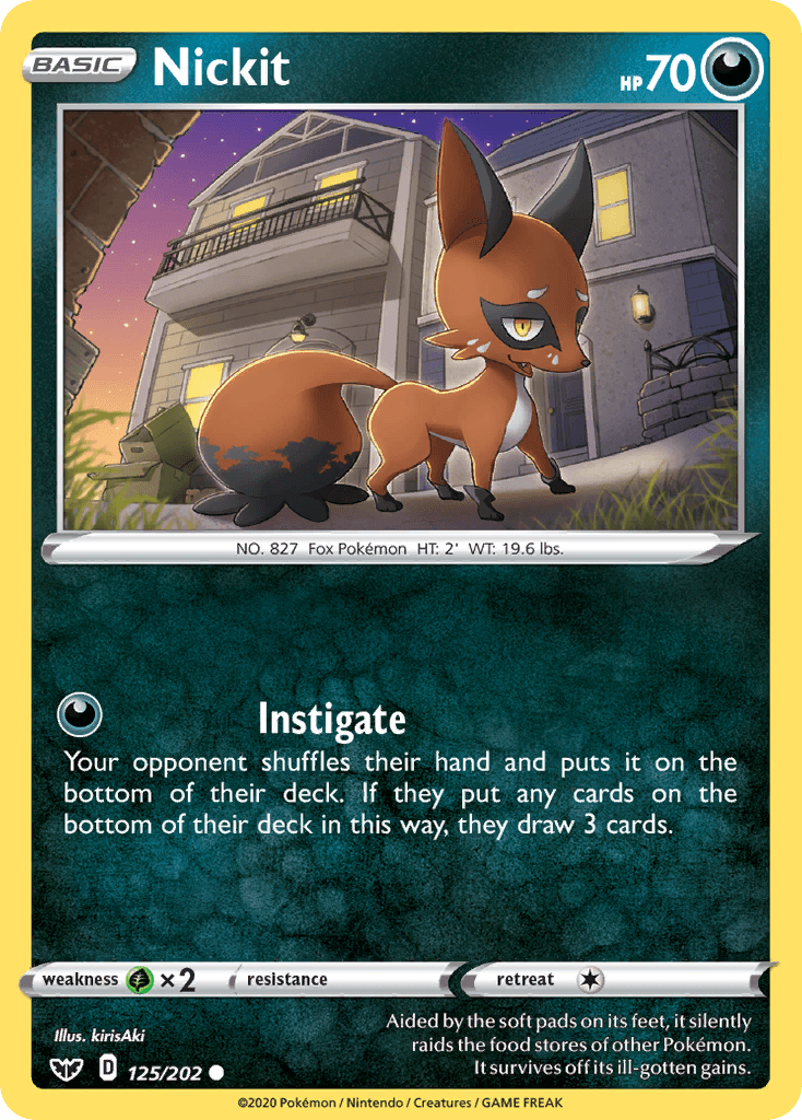Carta Pokémon Nickit