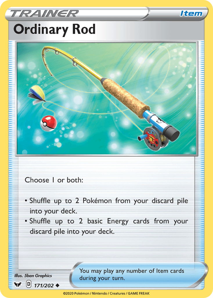 Carta Pokémon Ordinary Rod 171 de Sword & Shield