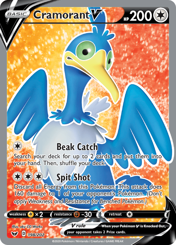 Carta Pokémon Cramorant V 198