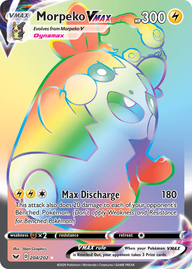 Carta Pokémon Morpeko VMAX 204