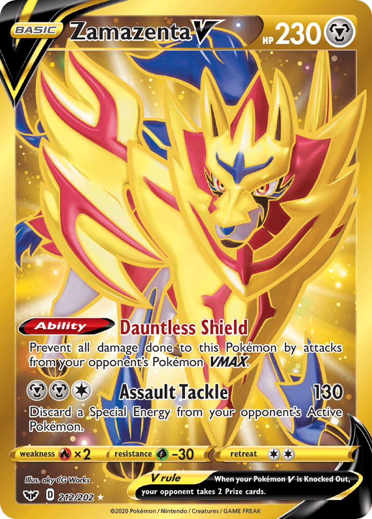 Carta Pokémon Zamazenta V 212