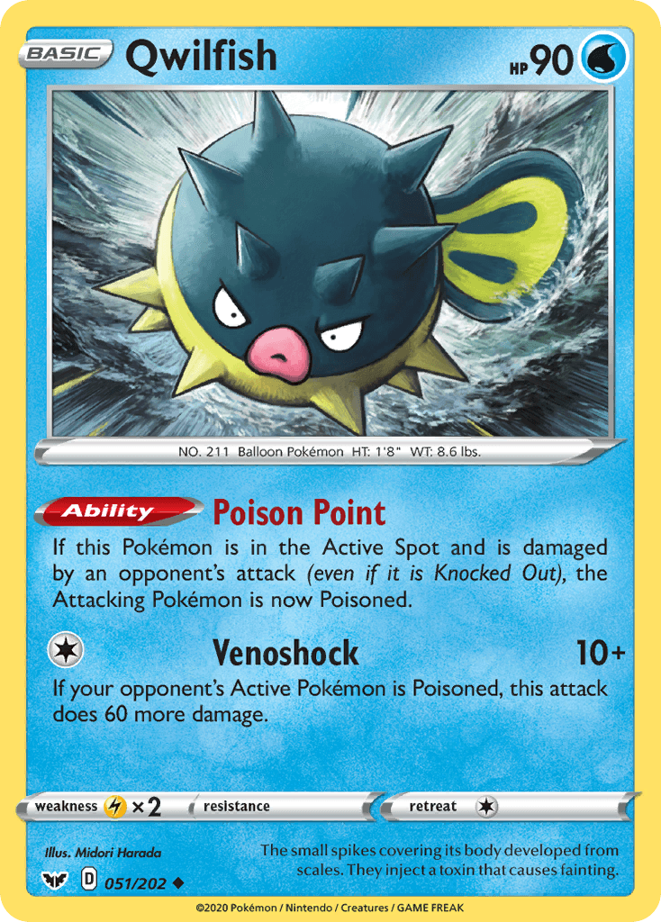 Carta Pokémon Qwilfish 51