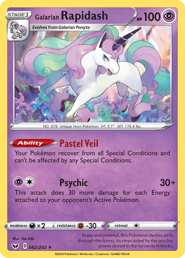 Carta Pokémon Galarian Rapidash