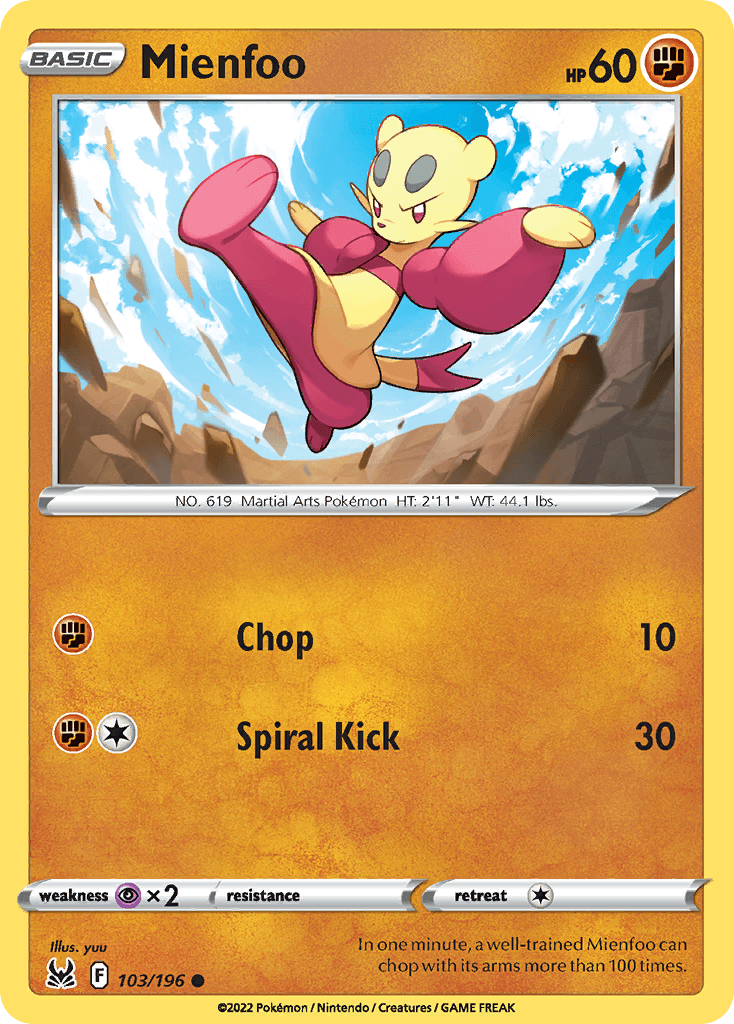 Carta Pokémon Mienfoo 103