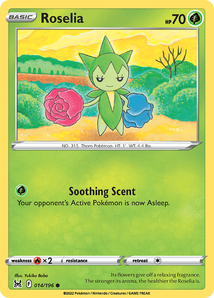 Carta Pokémon Roselia 14 de Lost Origin