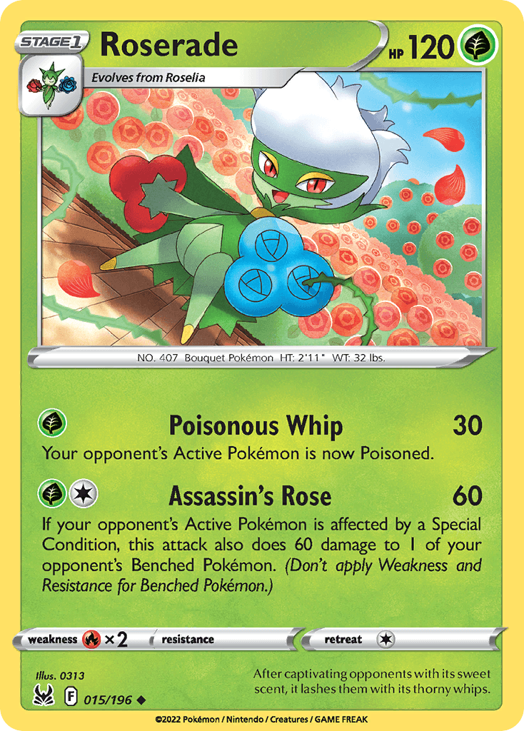Carta Pokémon Roserade