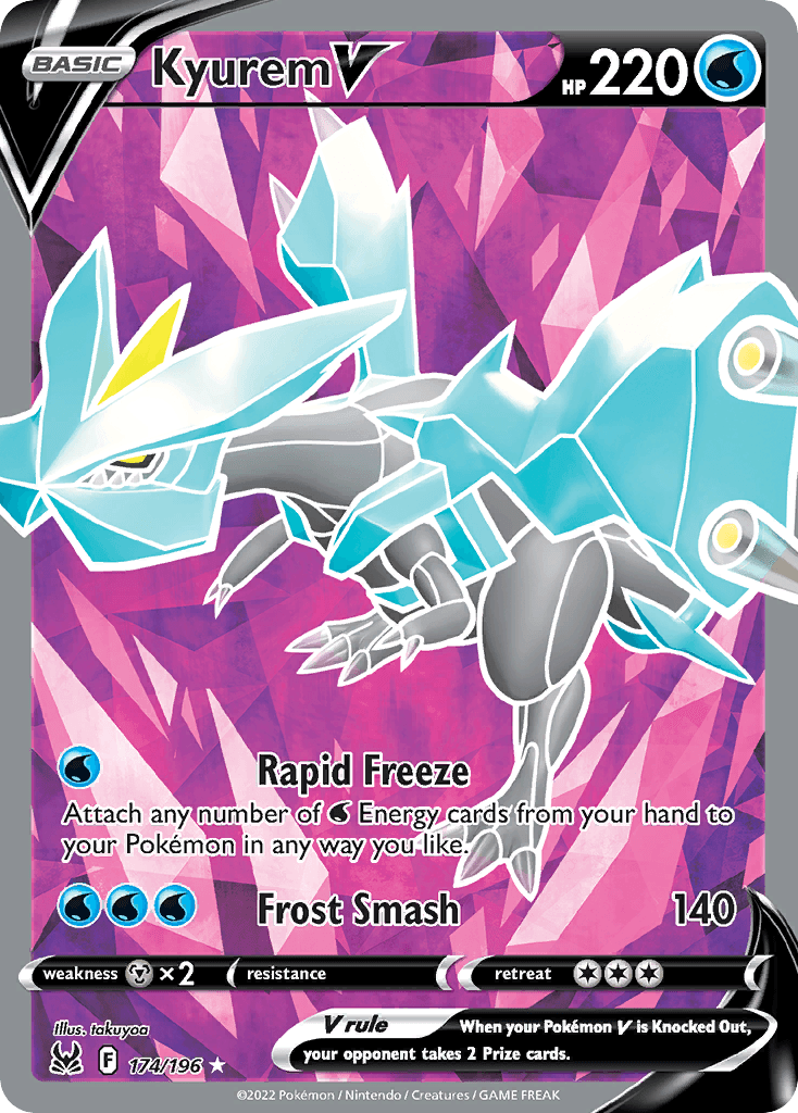 Carta Pokémon Kyurem V 174 de Lost Origin