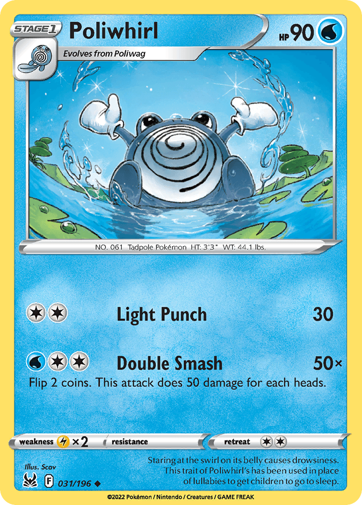 Carta Pokémon Poliwhirl 31 de Lost Origin