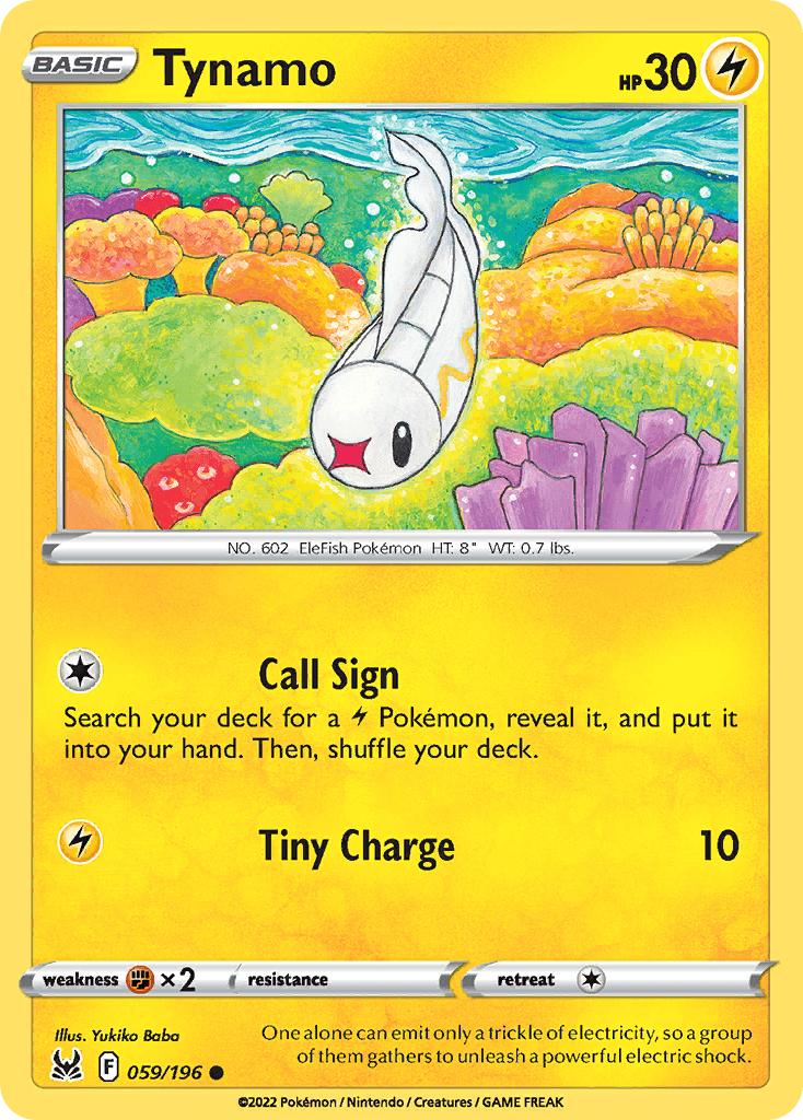 Carta Pokémon Tynamo 59 de Lost Origin