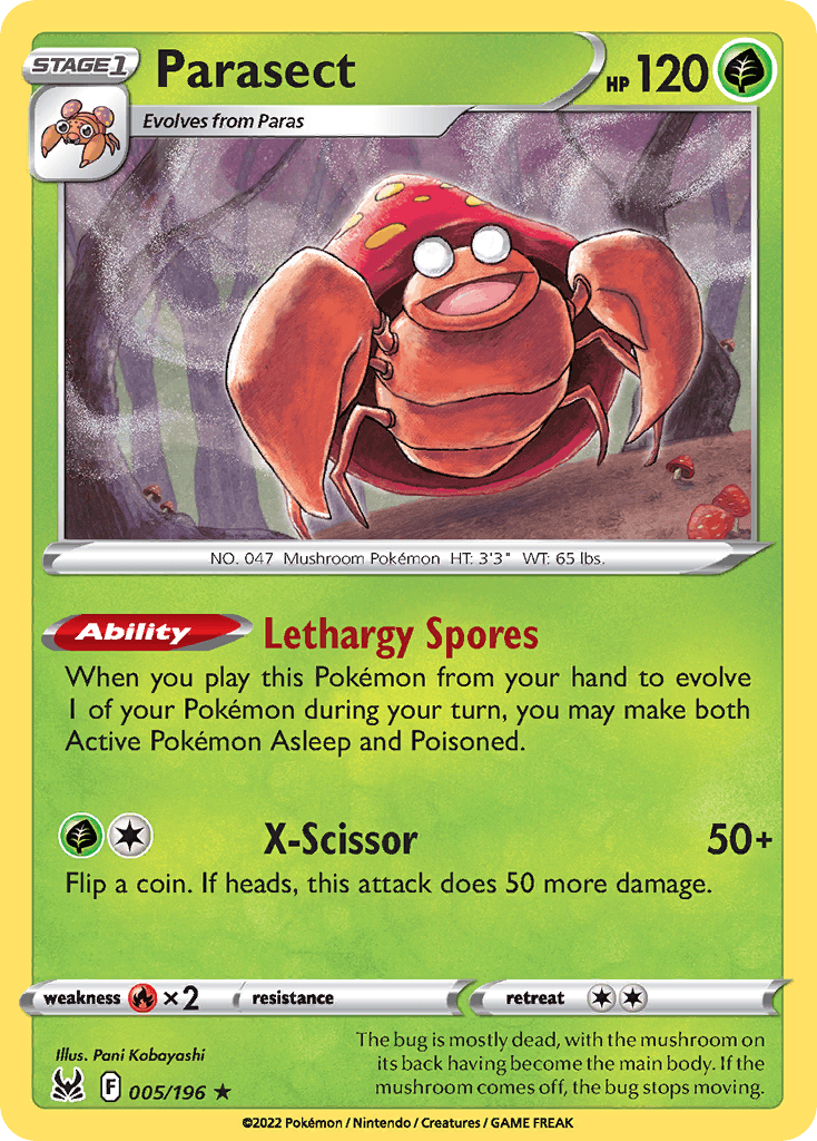 Carta Pokémon Parasect 5