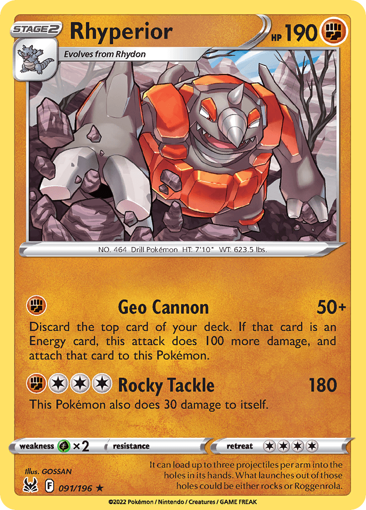 Carta Pokémon Rhyperior 91
