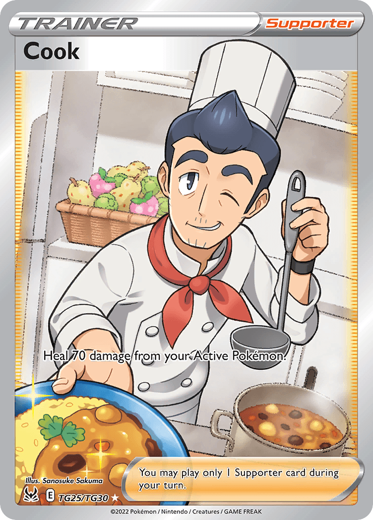 Carta Pokémon Cook TG25 de Lost Origin Trainer Gallery