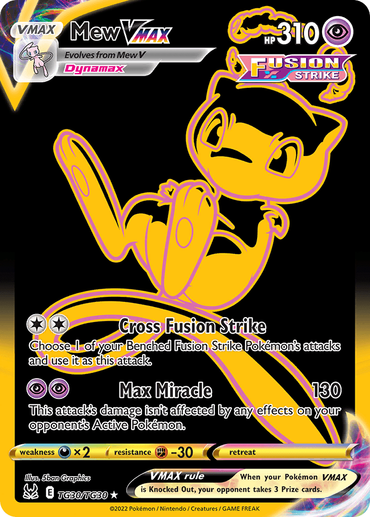 Carta Pokémon Mew VMAX TG30