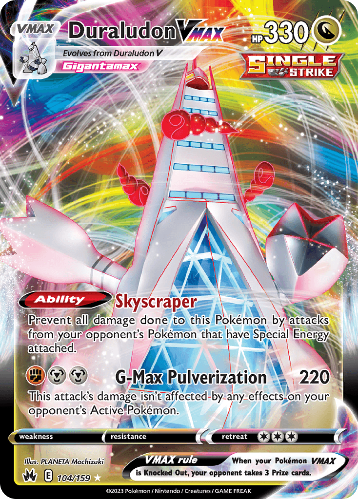 Carta Pokémon Duraludon VMAX 104